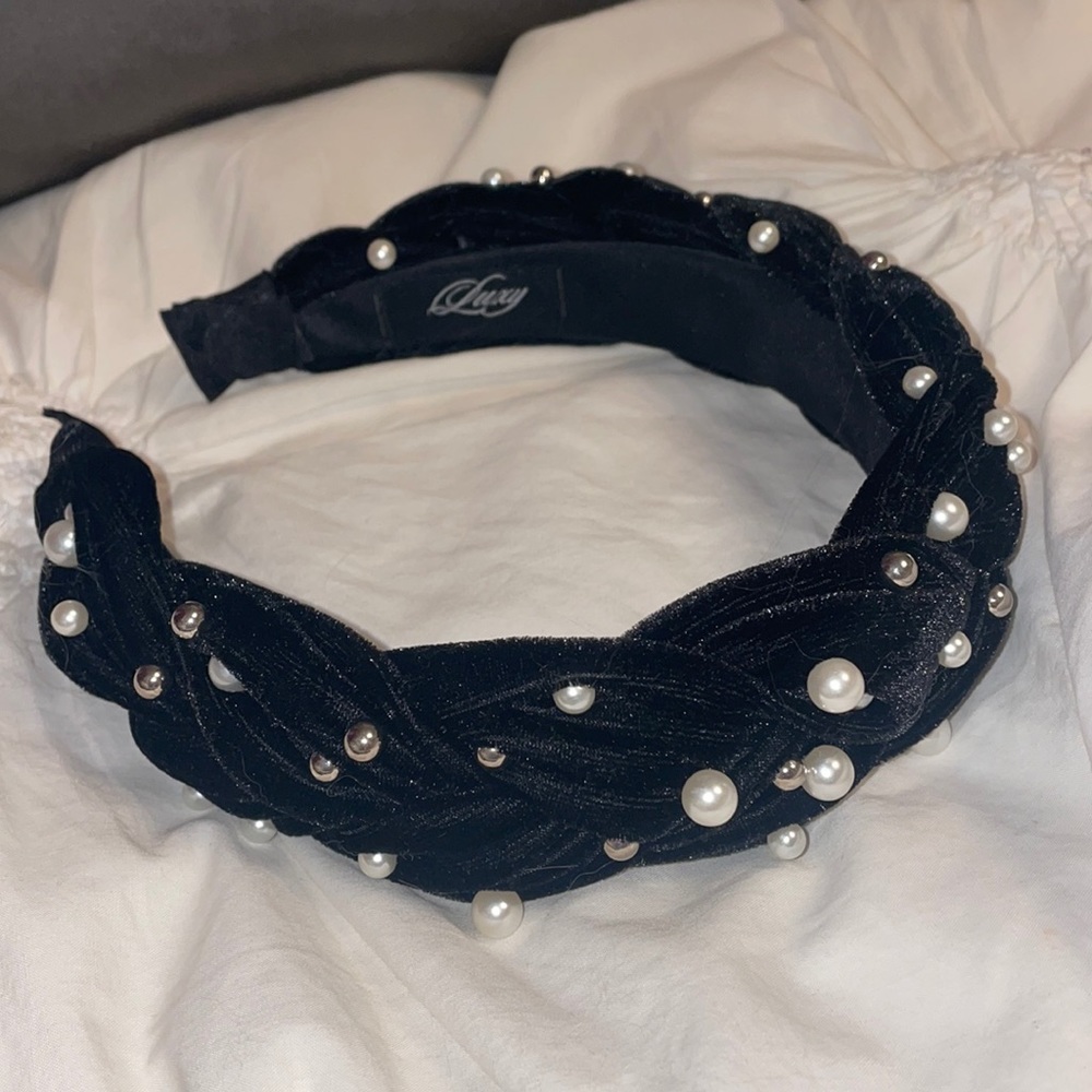 Brand new Luxy  headband with pearls perfect condition